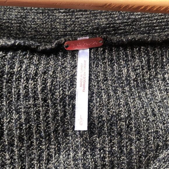 Free People Sweater Oversized Scoop‎ Neck Knit Sz Large Balloon Sleeves - Picture 4 of 7